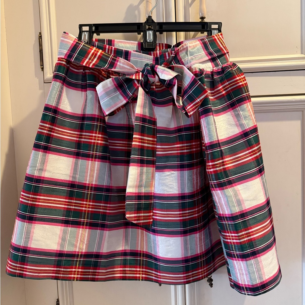 Preppy Plaid Bow Skirt